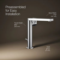 COMPOSED TALL SINGLE-HANDLE BATHROOM SINK FAUCET WITH LEVER HANDLE - robinsonco.ca