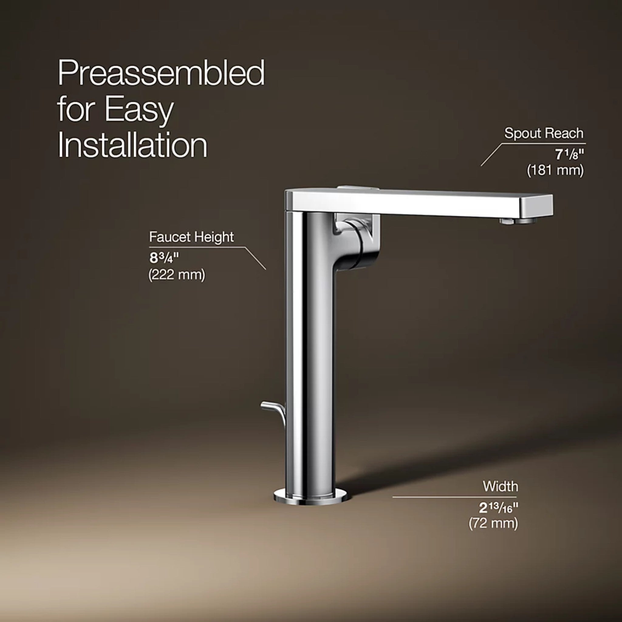 COMPOSED TALL SINGLE-HANDLE BATHROOM SINK FAUCET WITH LEVER HANDLE - robinsonco.ca