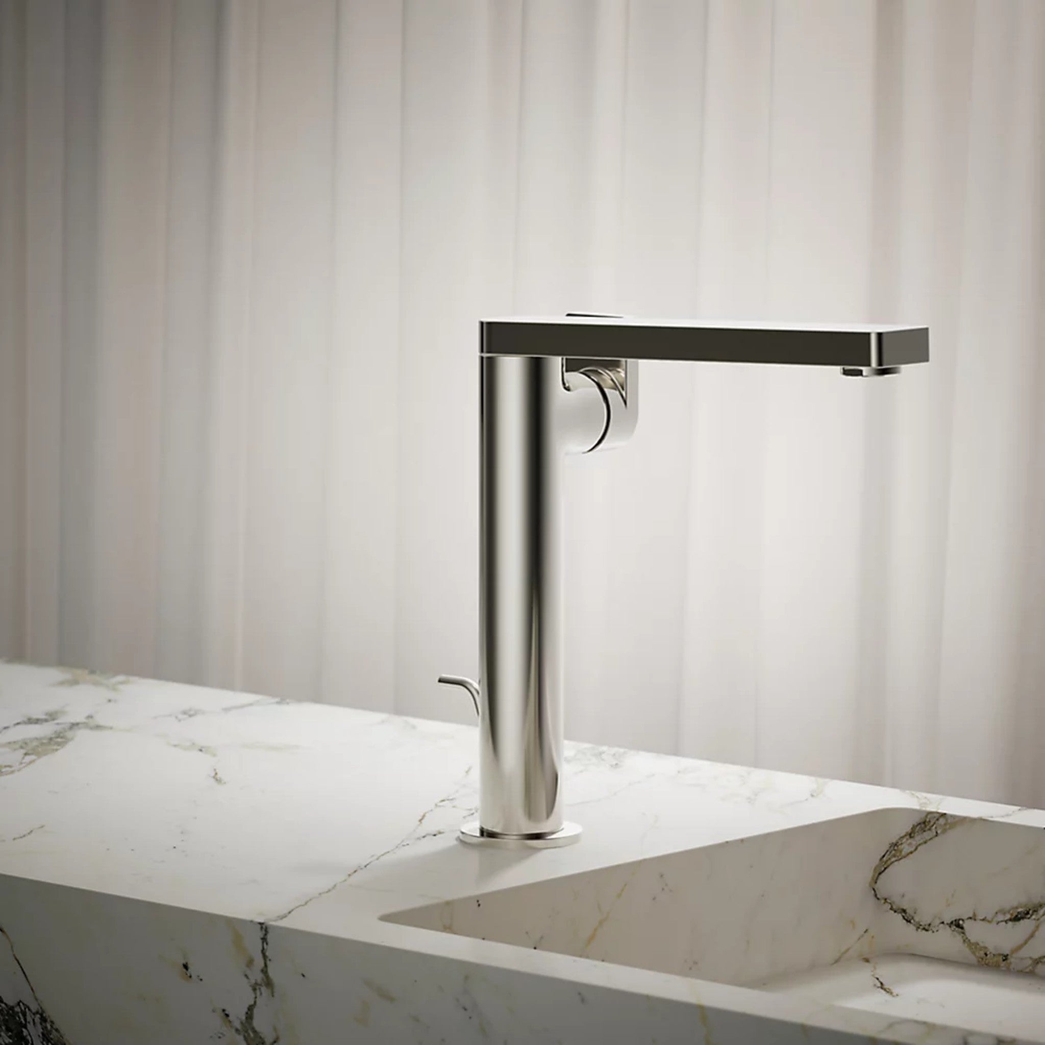 COMPOSED TALL SINGLE-HANDLE BATHROOM SINK FAUCET WITH LEVER HANDLE - robinsonco.ca