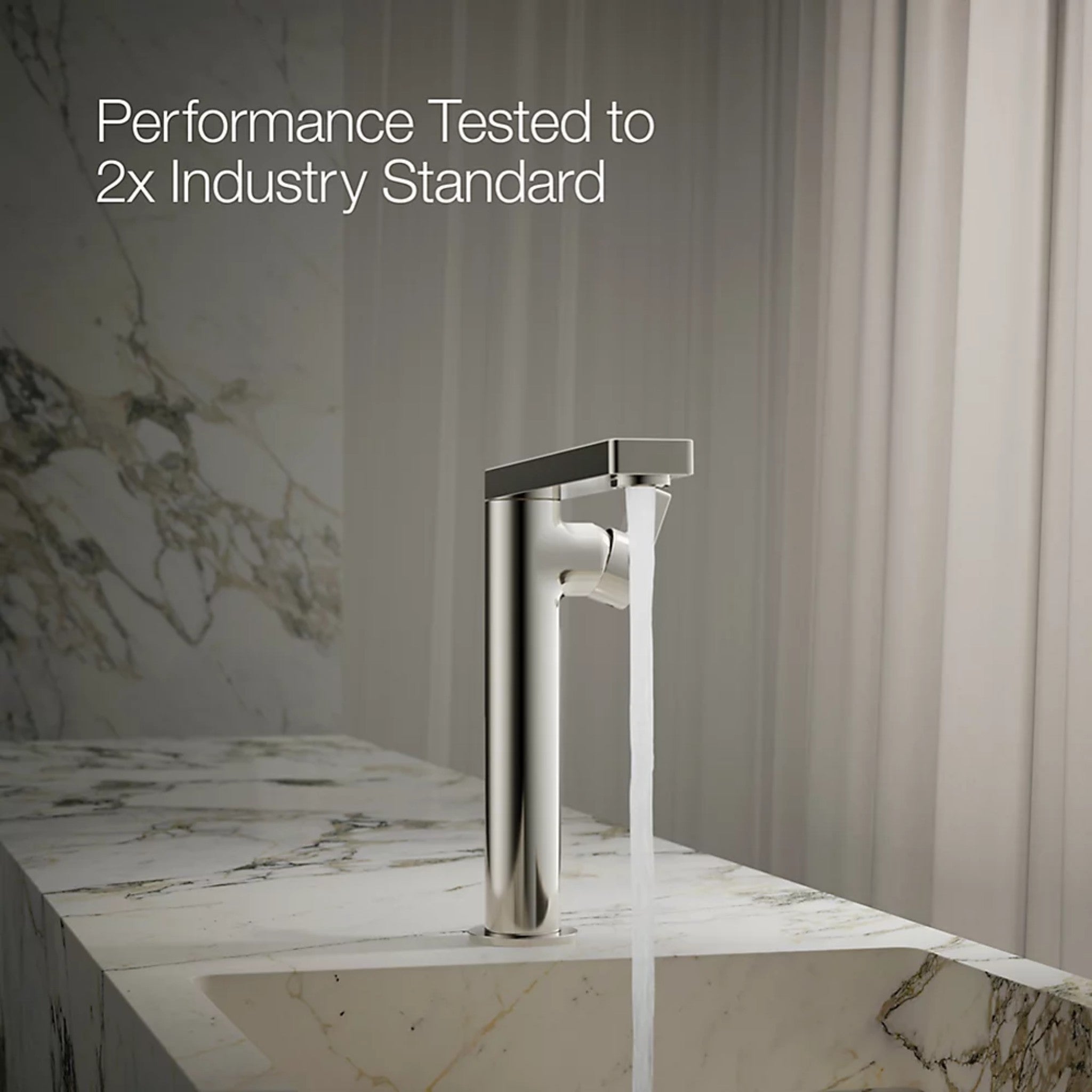 COMPOSED TALL SINGLE-HANDLE BATHROOM SINK FAUCET WITH LEVER HANDLE - robinsonco.ca