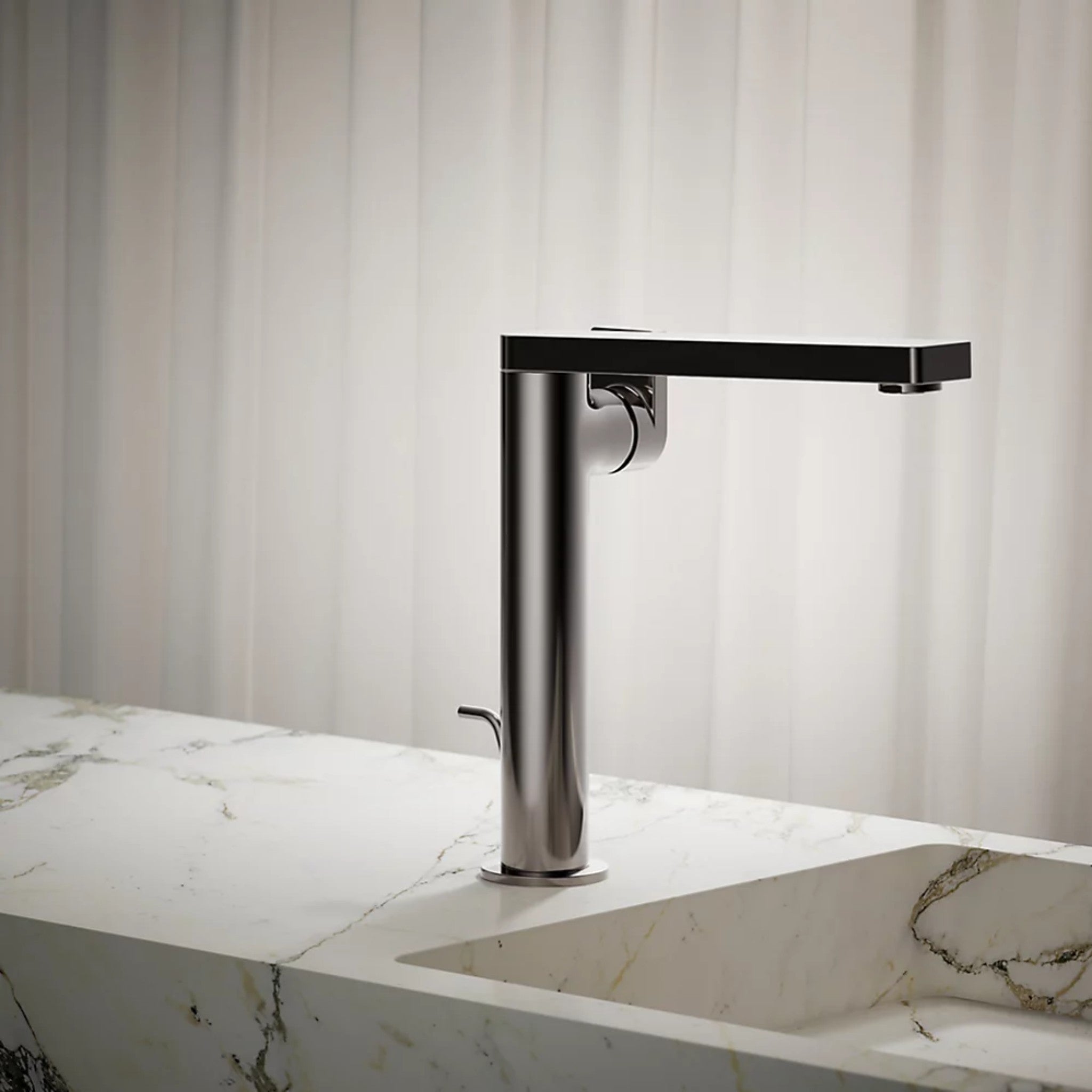 COMPOSED TALL SINGLE-HANDLE BATHROOM SINK FAUCET WITH LEVER HANDLE - robinsonco.ca