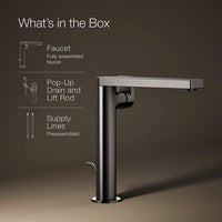 COMPOSED TALL SINGLE-HANDLE BATHROOM SINK FAUCET WITH LEVER HANDLE - robinsonco.ca