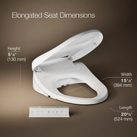 PUREWASH® E820 ELONGATED BIDET TOILET SEAT WITH REMOTE CONTROL - robinsonco.ca