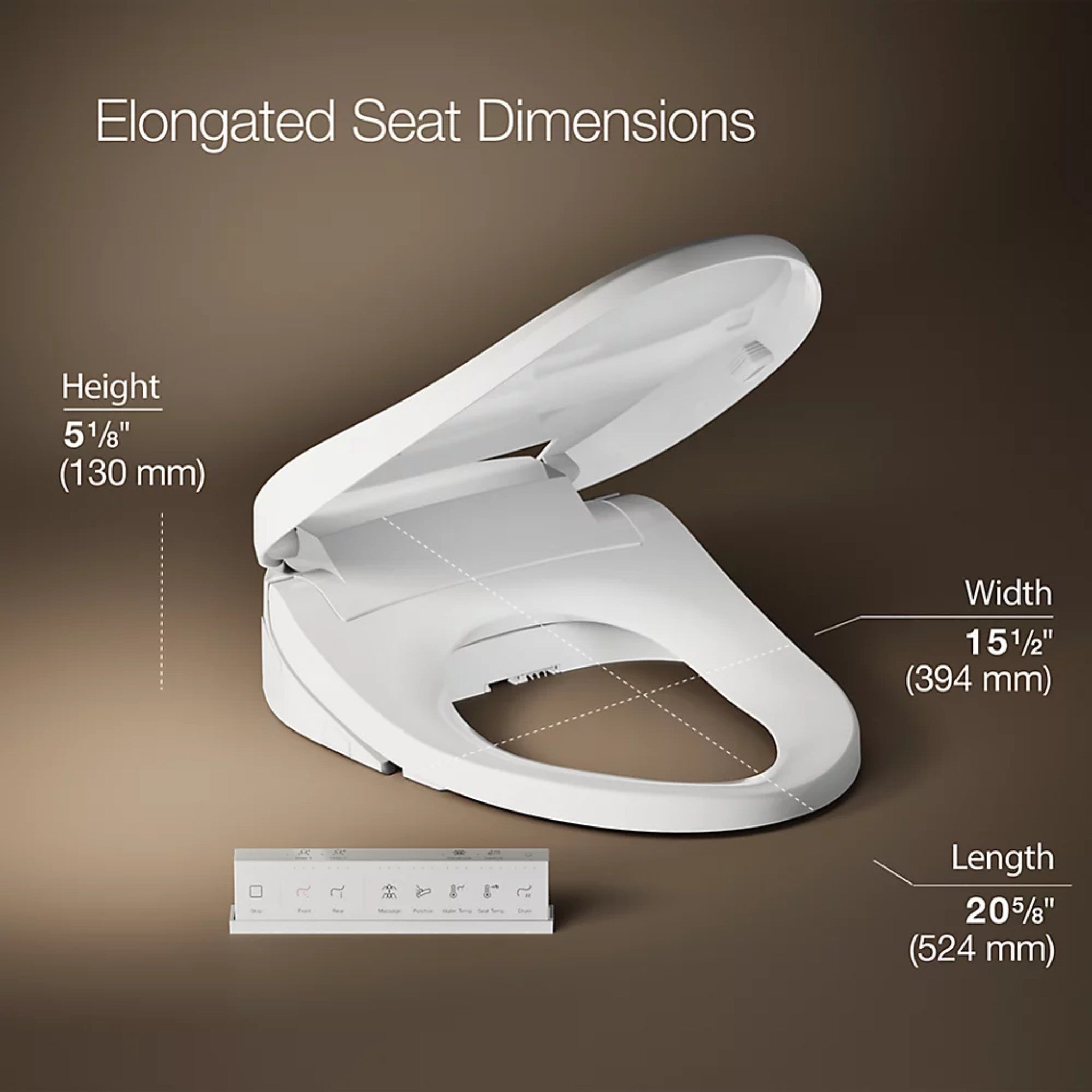 PUREWASH® E820 ELONGATED BIDET TOILET SEAT WITH REMOTE CONTROL - robinsonco.ca