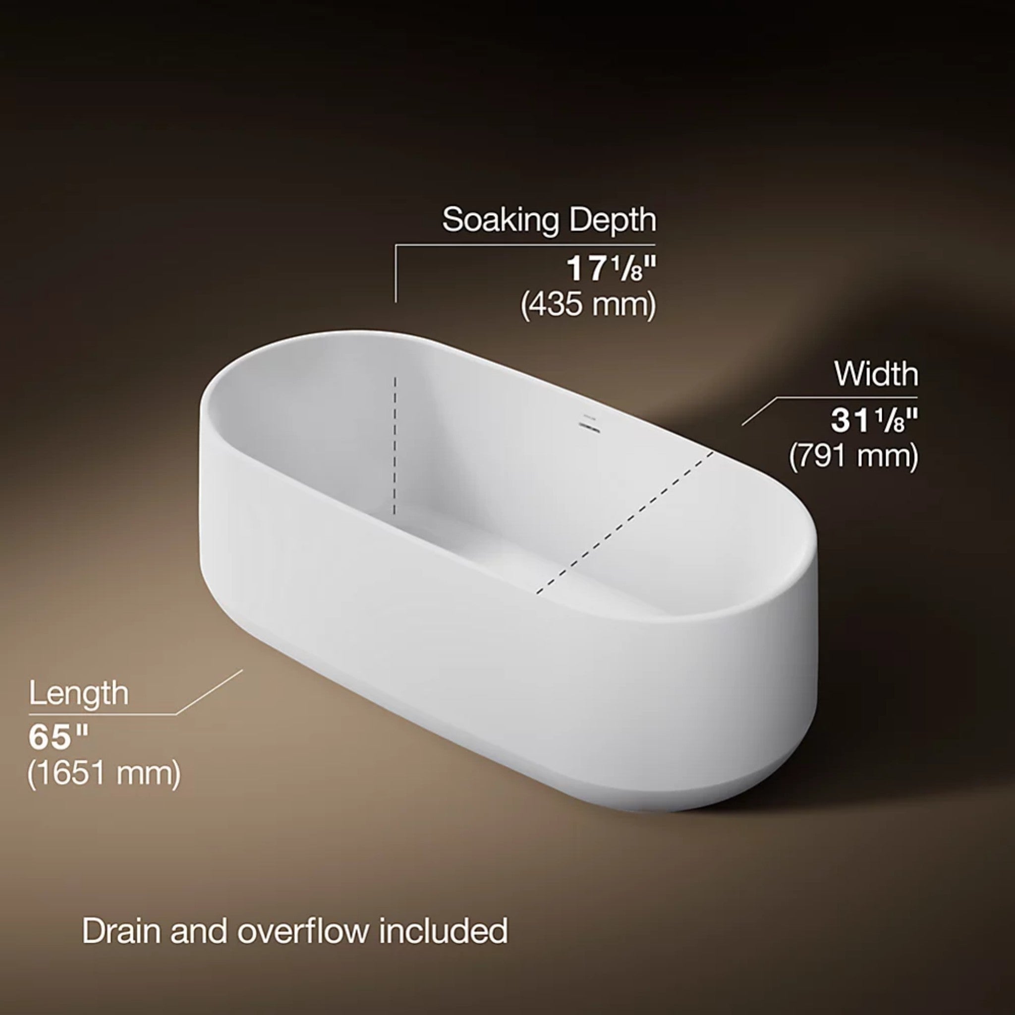 CERIC 65 X 31 INCHES FREESTANDING BATHTUB - robinsonco.ca