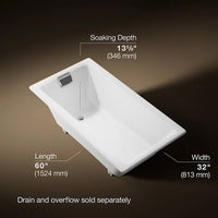 TEA-FOR-TWO 60 X 32 INCHES DROP-IN BATHTUB - robinsonco.ca
