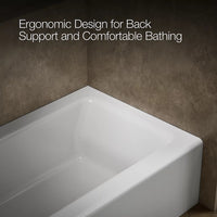 BELLWETHER RECTANGLE 60 X 32 INCHES ALCOVE BATHTUB WITH INTEGRAL APRON AND FLANGE - robinsonco.ca