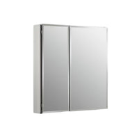 25 X 26 INCHES ALUMINUM TWO-DOOR MEDICINE CABINET WITH MIRRORED DOORS AND BEVELED EDGES - robinsonco.ca