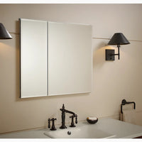 30 X 26 INCHES ALUMINUM TWO-DOOR MEDICINE CABINET WITH MIRRORED DOORS AND BEVELED EDGES - robinsonco.ca