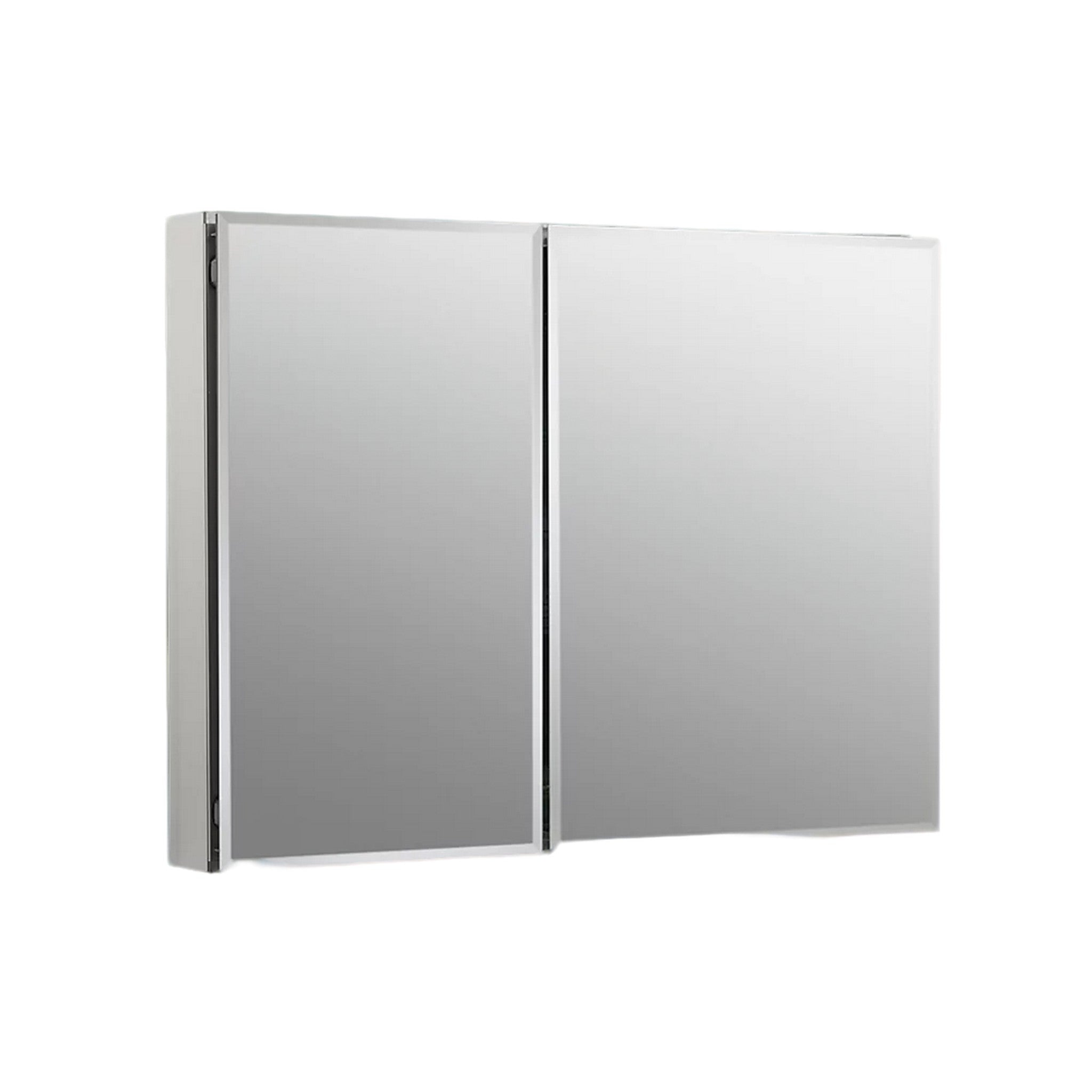 35 X 26 INCHES ALUMINUM TWO-DOOR MEDICINE CABINET WITH MIRRORED DOORS AND BEVELED EDGES - robinsonco.ca