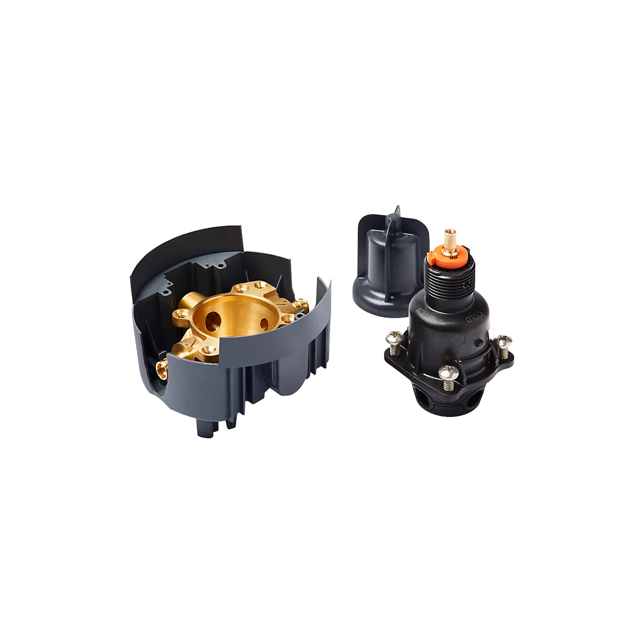 Rite-Temp® Valve body and pressure-balancing cartridge kit with PEX crimp connections in project pack