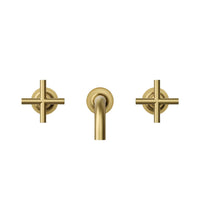 PURIST WALL-MOUNT BATHROOM SINK FAUCET TRIM WITH CROSS HANDLES - robinsonco.ca