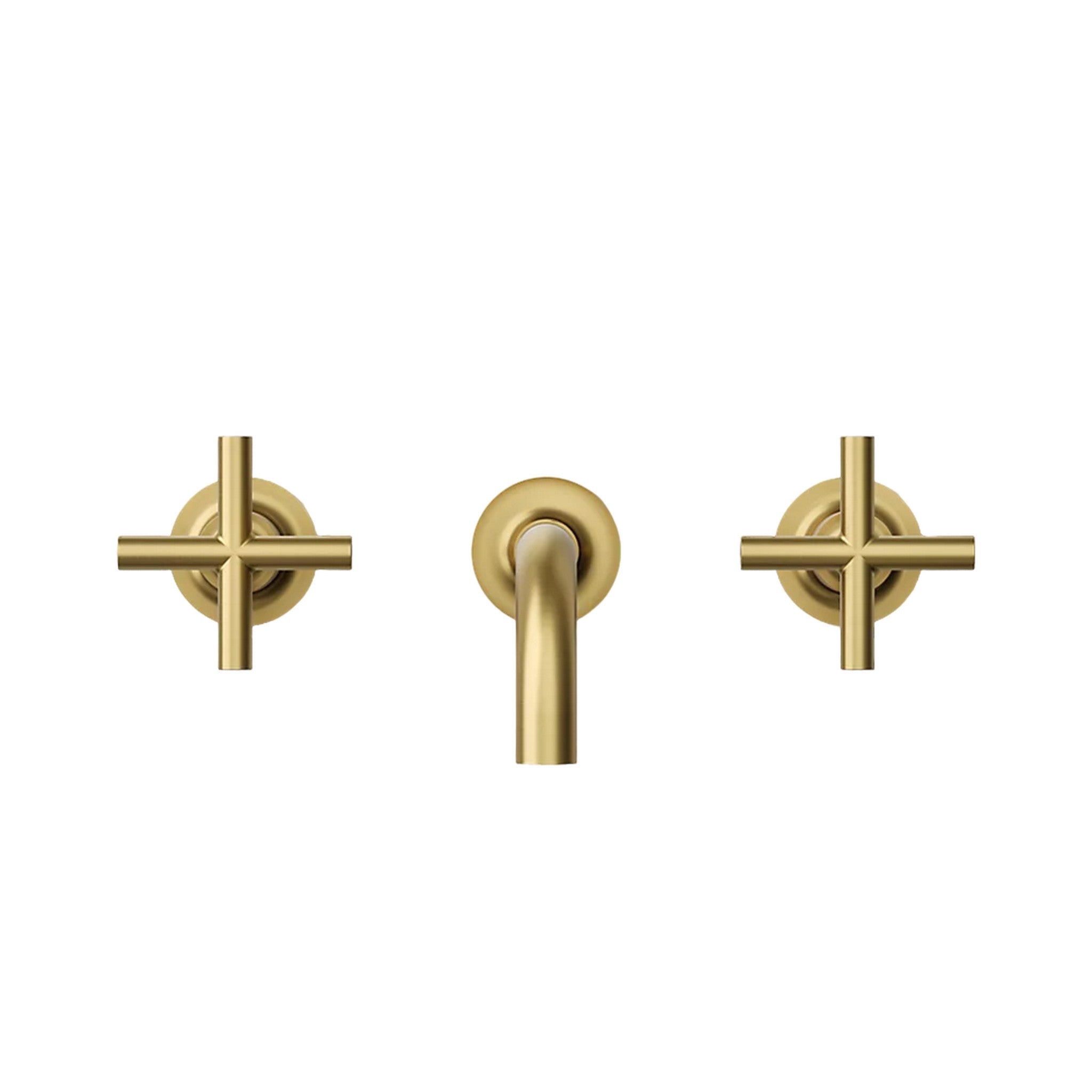PURIST WALL-MOUNT BATHROOM SINK FAUCET TRIM WITH CROSS HANDLES - robinsonco.ca