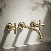 PURIST WALL-MOUNT BATHROOM SINK FAUCET TRIM WITH CROSS HANDLES - robinsonco.ca