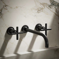 PURIST WALL-MOUNT BATHROOM SINK FAUCET TRIM WITH CROSS HANDLES - robinsonco.ca