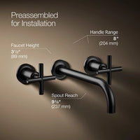 PURIST WALL-MOUNT BATHROOM SINK FAUCET TRIM WITH CROSS HANDLES - robinsonco.ca