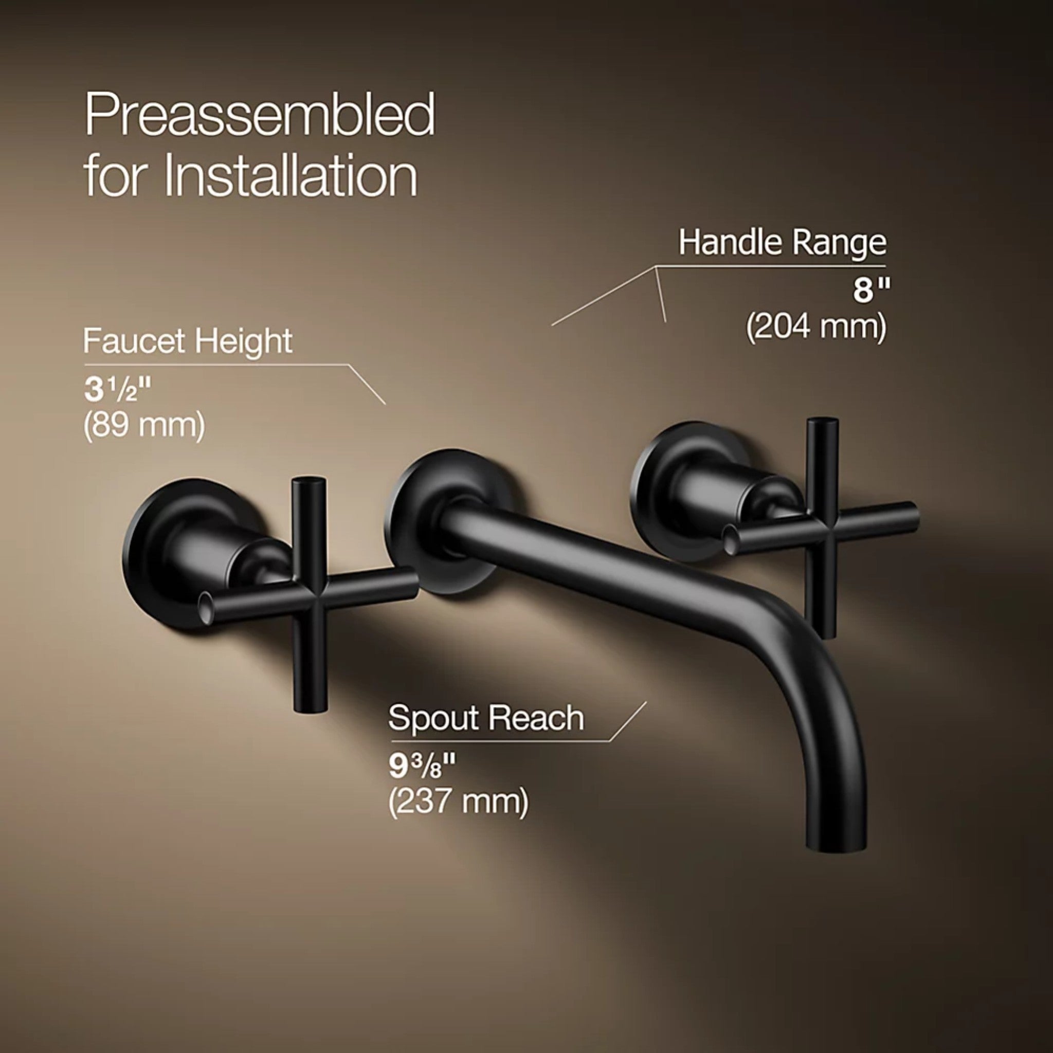 PURIST WALL-MOUNT BATHROOM SINK FAUCET TRIM WITH CROSS HANDLES - robinsonco.ca