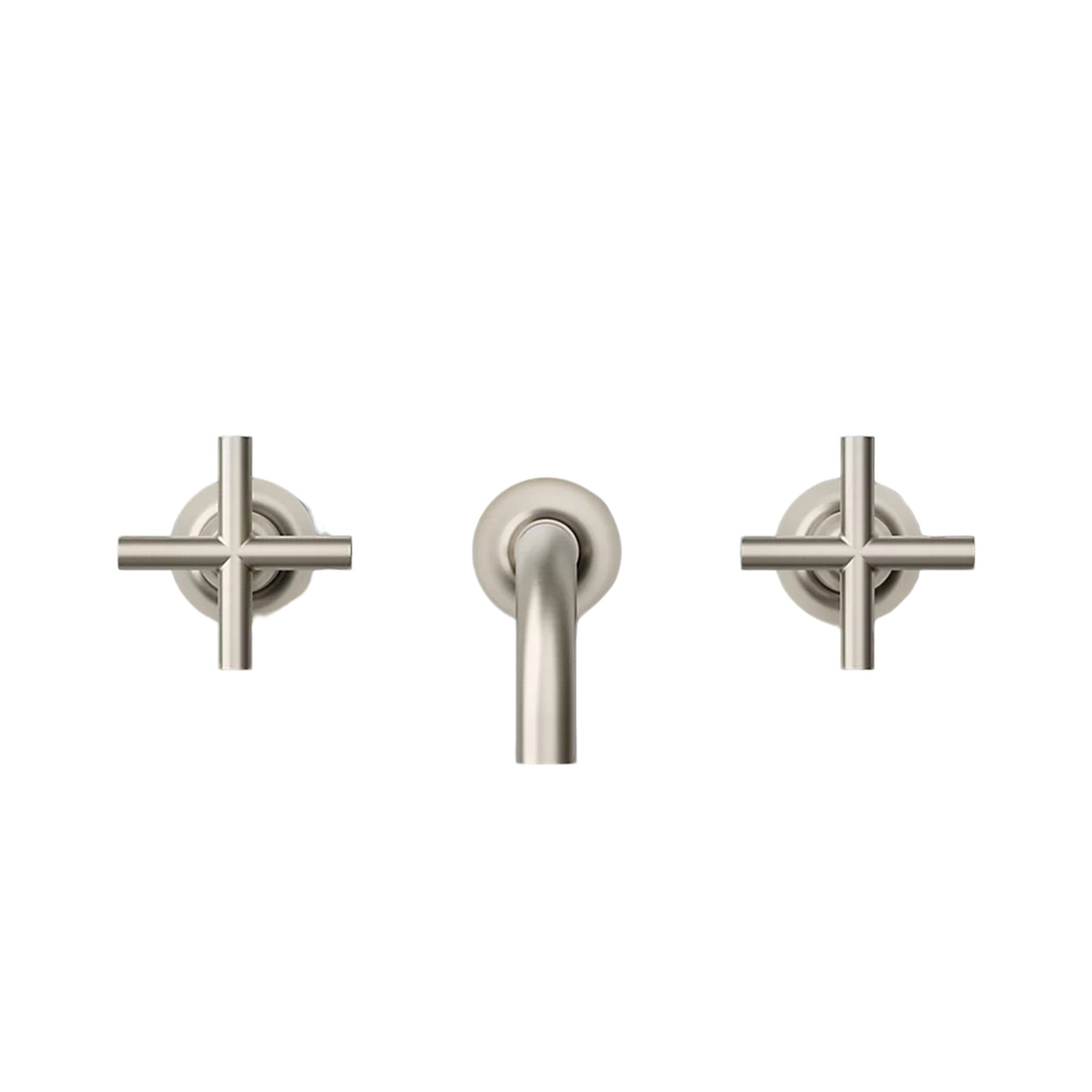 PURIST WALL-MOUNT BATHROOM SINK FAUCET TRIM WITH CROSS HANDLES - robinsonco.ca