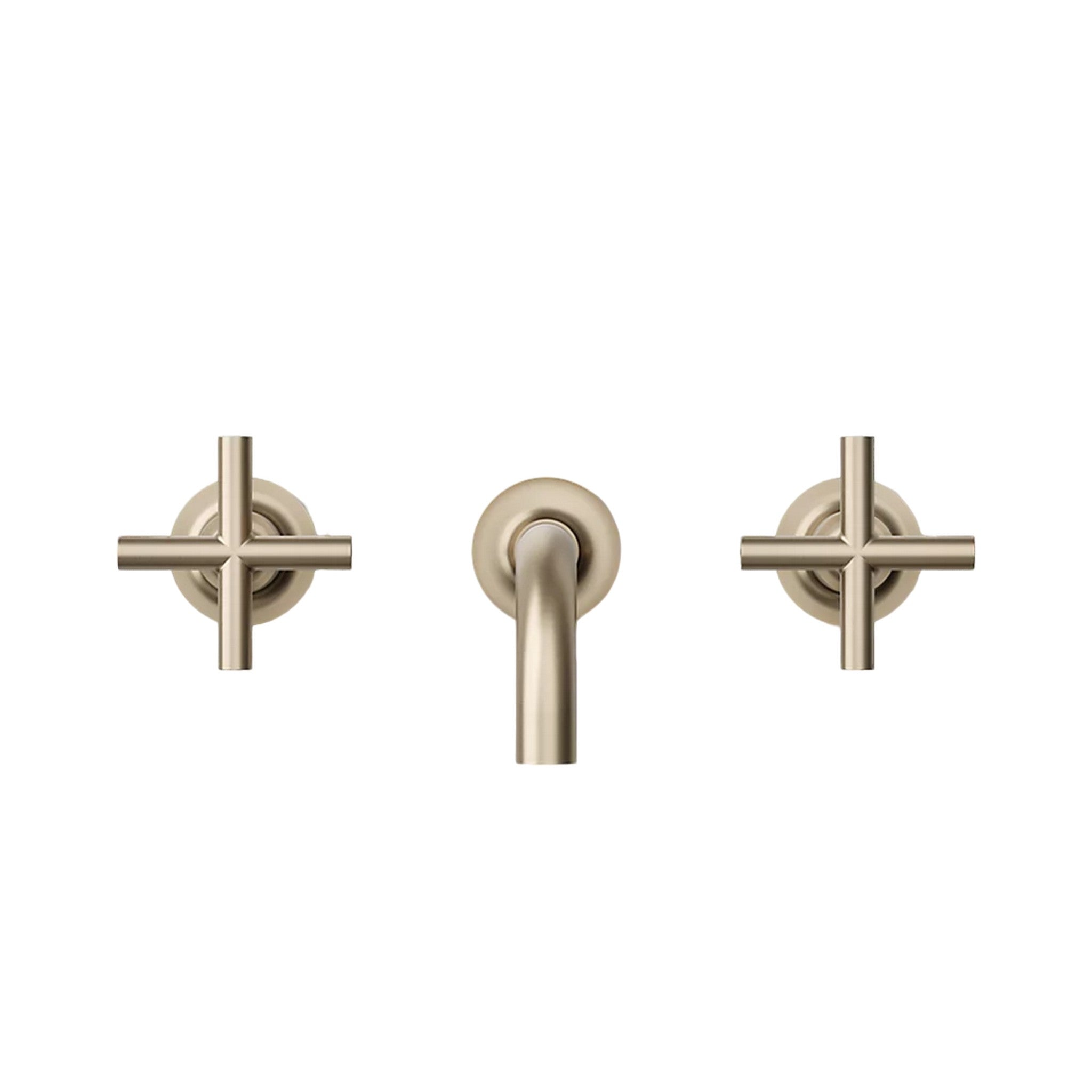 PURIST WALL-MOUNT BATHROOM SINK FAUCET TRIM WITH CROSS HANDLES - robinsonco.ca