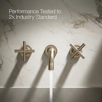 PURIST WALL-MOUNT BATHROOM SINK FAUCET TRIM WITH CROSS HANDLES - robinsonco.ca