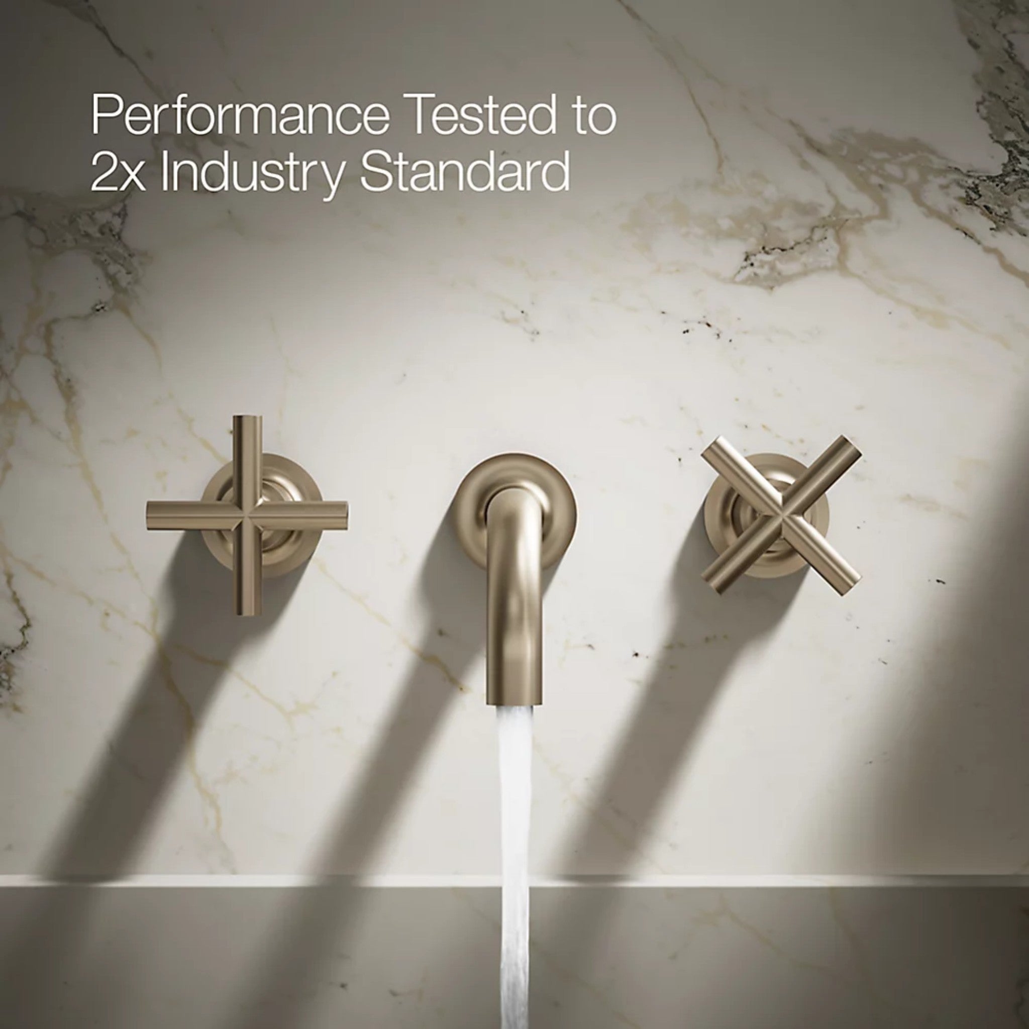 PURIST WALL-MOUNT BATHROOM SINK FAUCET TRIM WITH CROSS HANDLES - robinsonco.ca