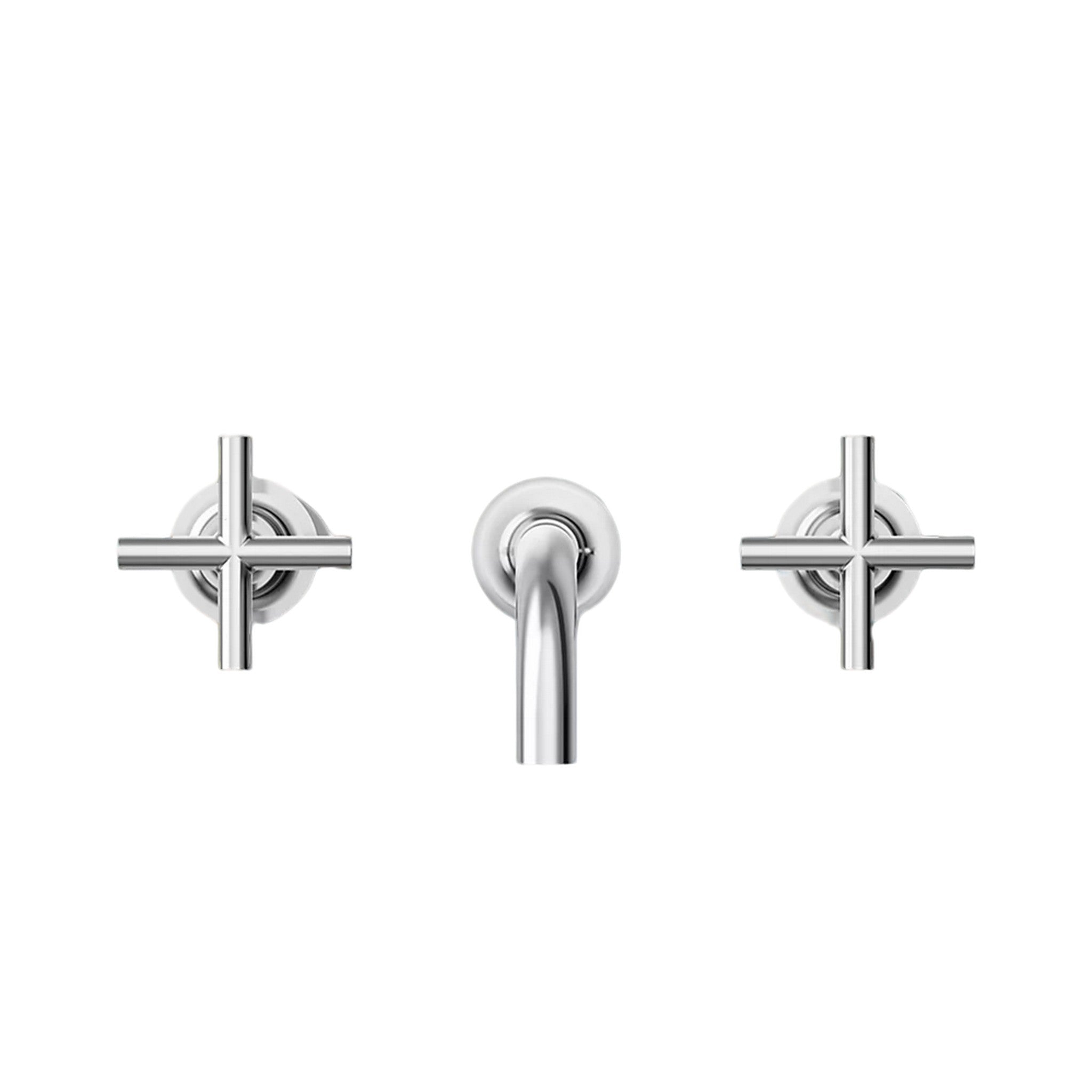 PURIST WALL-MOUNT BATHROOM SINK FAUCET TRIM WITH CROSS HANDLES - robinsonco.ca