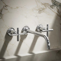 PURIST WALL-MOUNT BATHROOM SINK FAUCET TRIM WITH CROSS HANDLES - robinsonco.ca