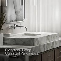PURIST WALL-MOUNT BATHROOM SINK FAUCET TRIM WITH CROSS HANDLES - robinsonco.ca