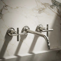 PURIST WALL-MOUNT BATHROOM SINK FAUCET TRIM WITH CROSS HANDLES - robinsonco.ca