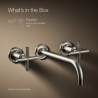 PURIST WALL-MOUNT BATHROOM SINK FAUCET TRIM WITH CROSS HANDLES - robinsonco.ca