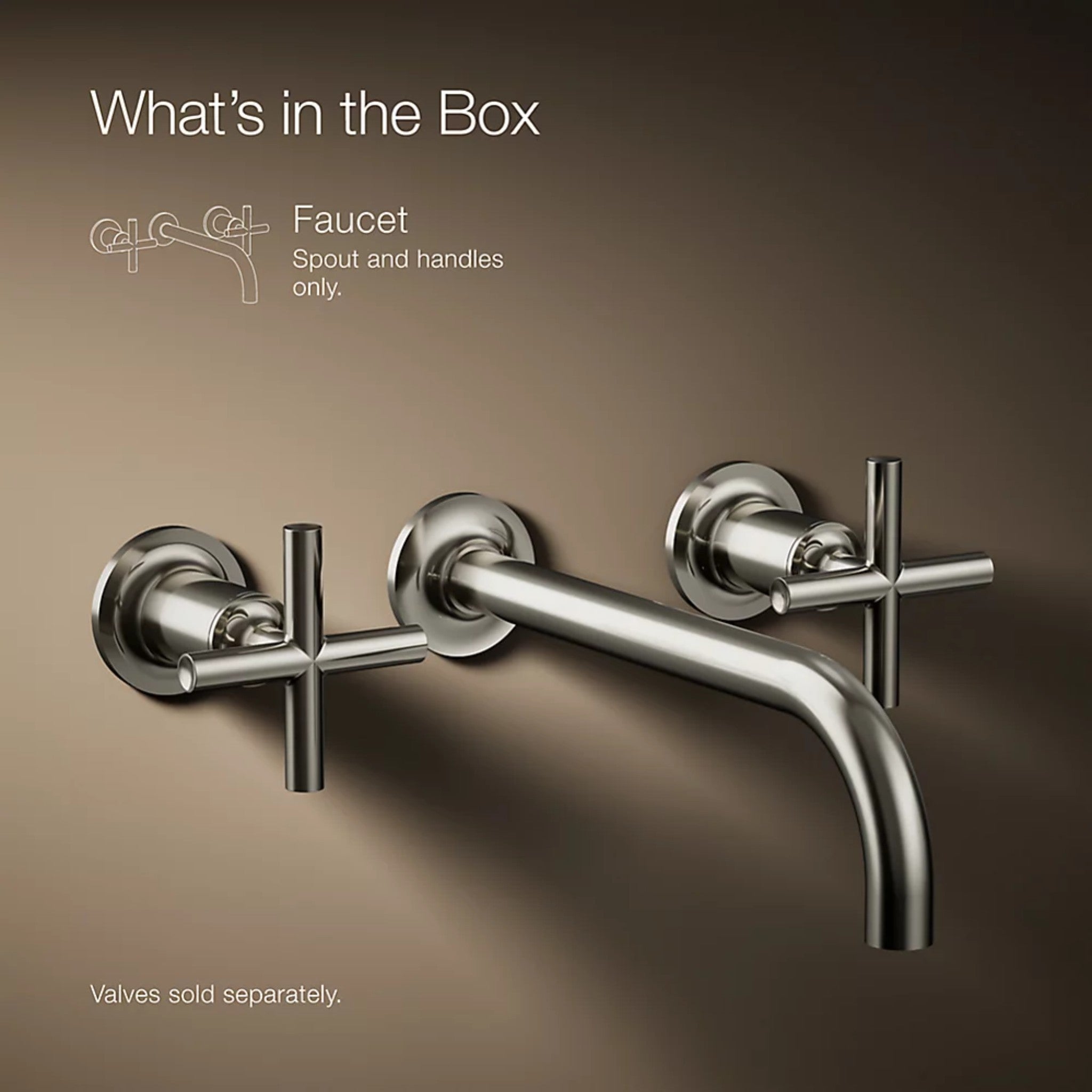 PURIST WALL-MOUNT BATHROOM SINK FAUCET TRIM WITH CROSS HANDLES - robinsonco.ca