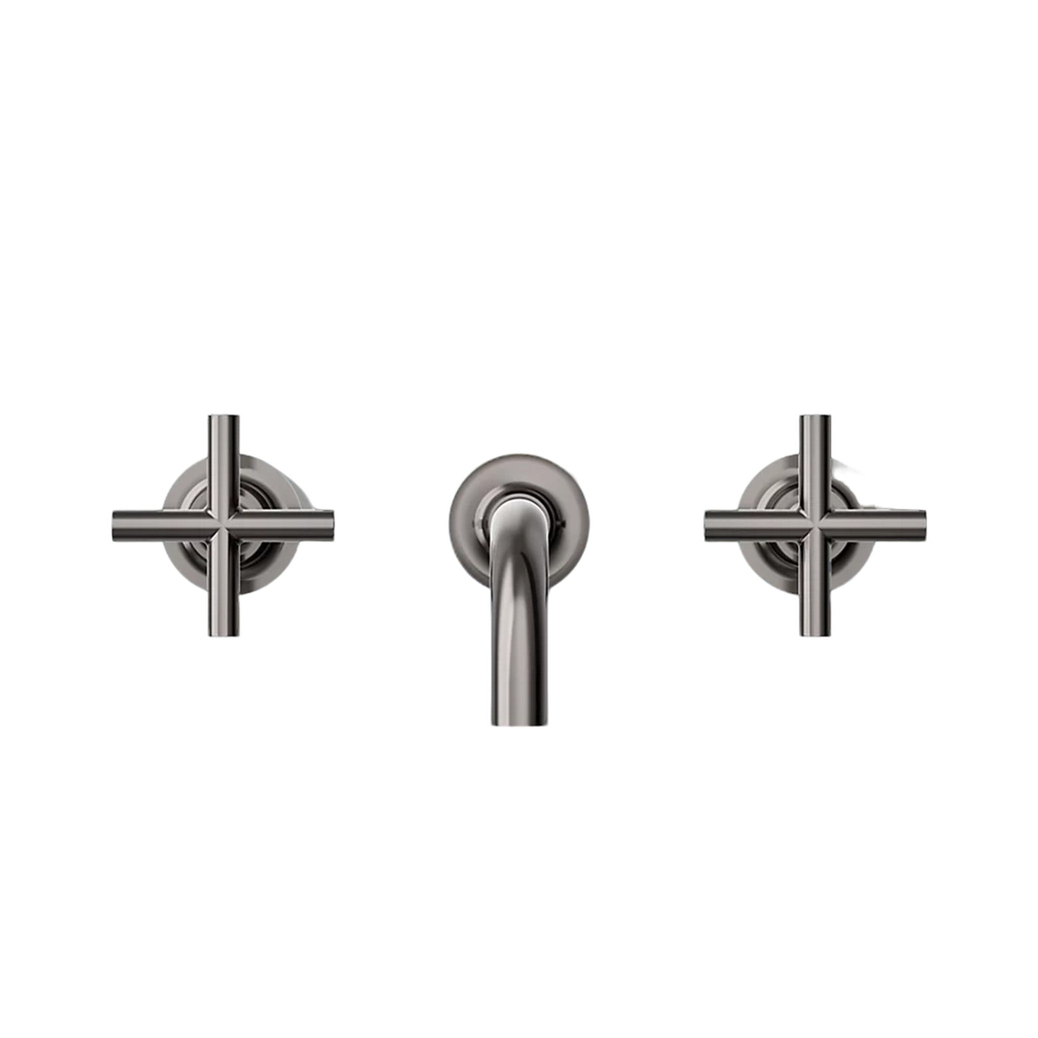 PURIST WALL-MOUNT BATHROOM SINK FAUCET TRIM WITH CROSS HANDLES - robinsonco.ca