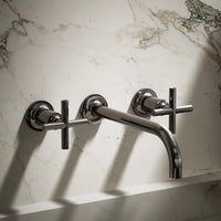 PURIST WALL-MOUNT BATHROOM SINK FAUCET TRIM WITH CROSS HANDLES - robinsonco.ca