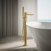 PARALLEL FLOOR MOUNT BATH FILLER TRIM WITH HANDSHOWER - robinsonco.ca