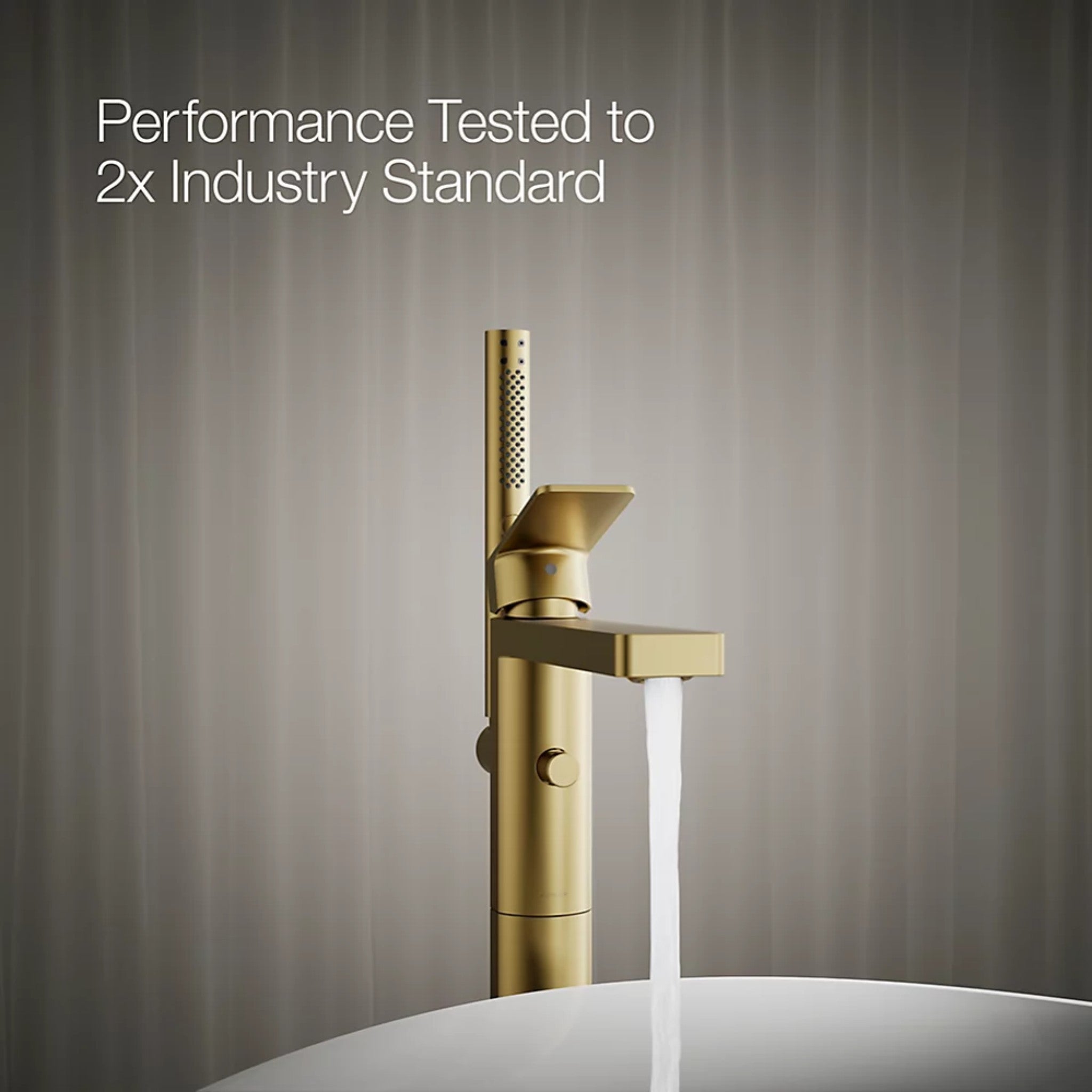 PARALLEL FLOOR MOUNT BATH FILLER TRIM WITH HANDSHOWER - robinsonco.ca