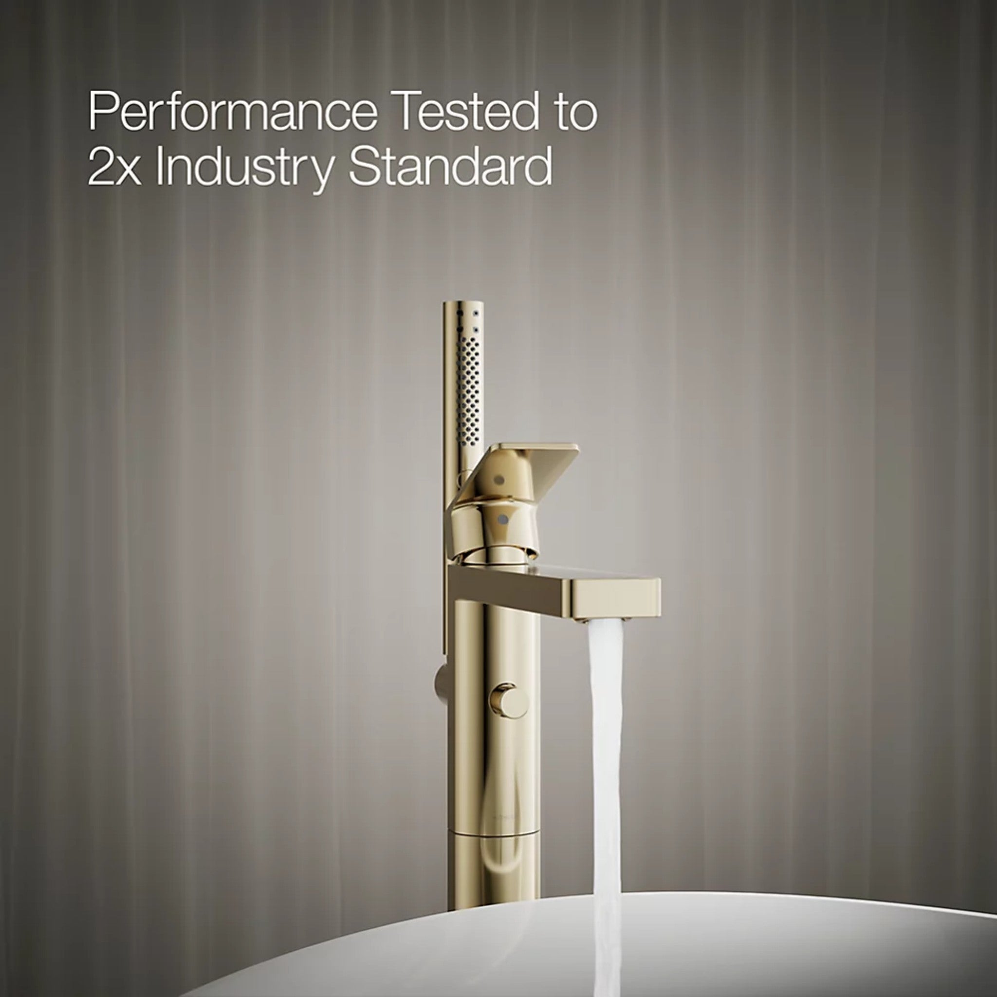 PARALLEL FLOOR MOUNT BATH FILLER TRIM WITH HANDSHOWER - robinsonco.ca