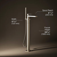 PARALLEL FLOOR MOUNT BATH FILLER TRIM WITH HANDSHOWER - robinsonco.ca