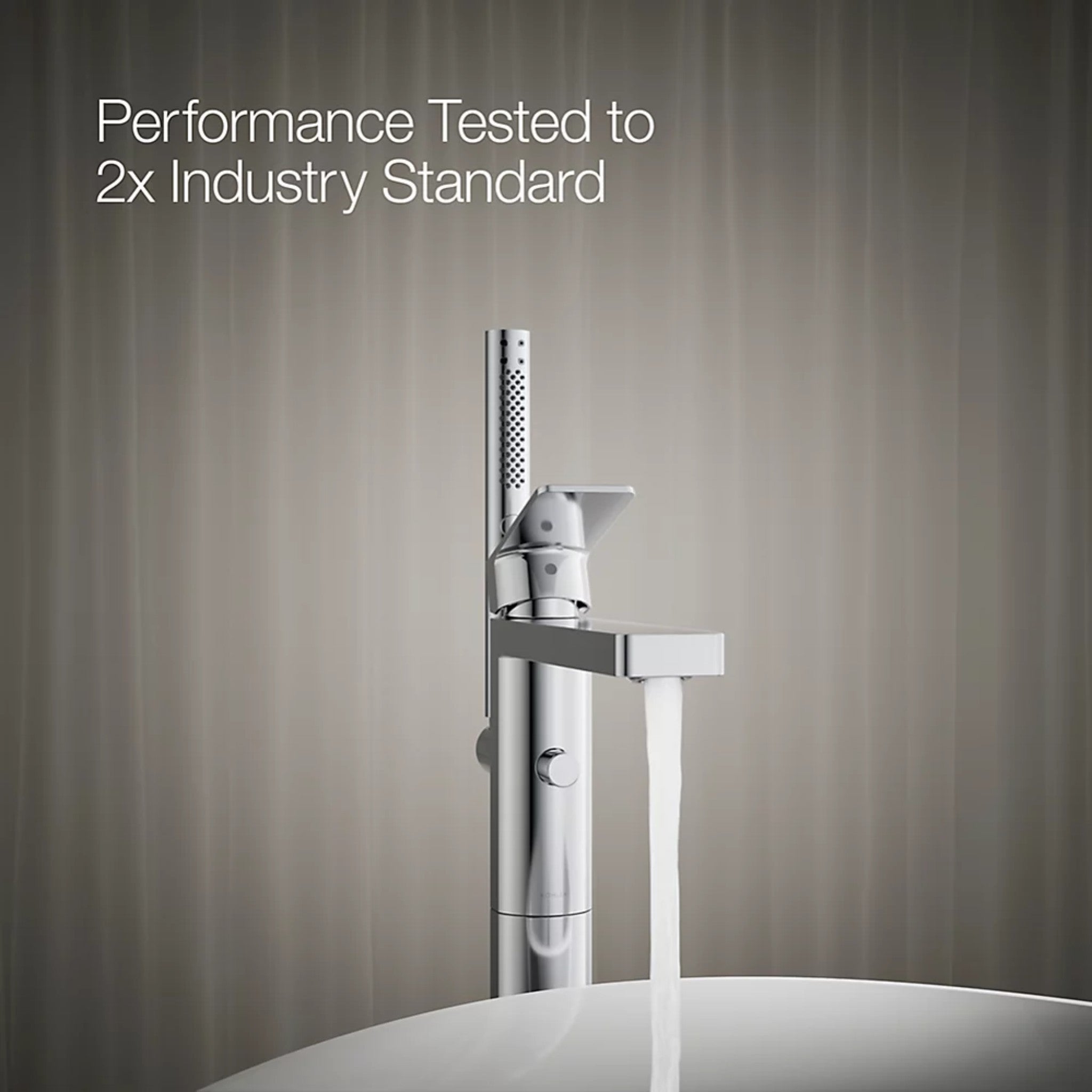 PARALLEL FLOOR MOUNT BATH FILLER TRIM WITH HANDSHOWER - robinsonco.ca