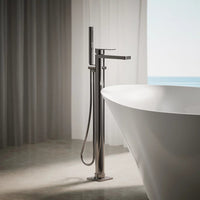 PARALLEL FLOOR MOUNT BATH FILLER TRIM WITH HANDSHOWER - robinsonco.ca