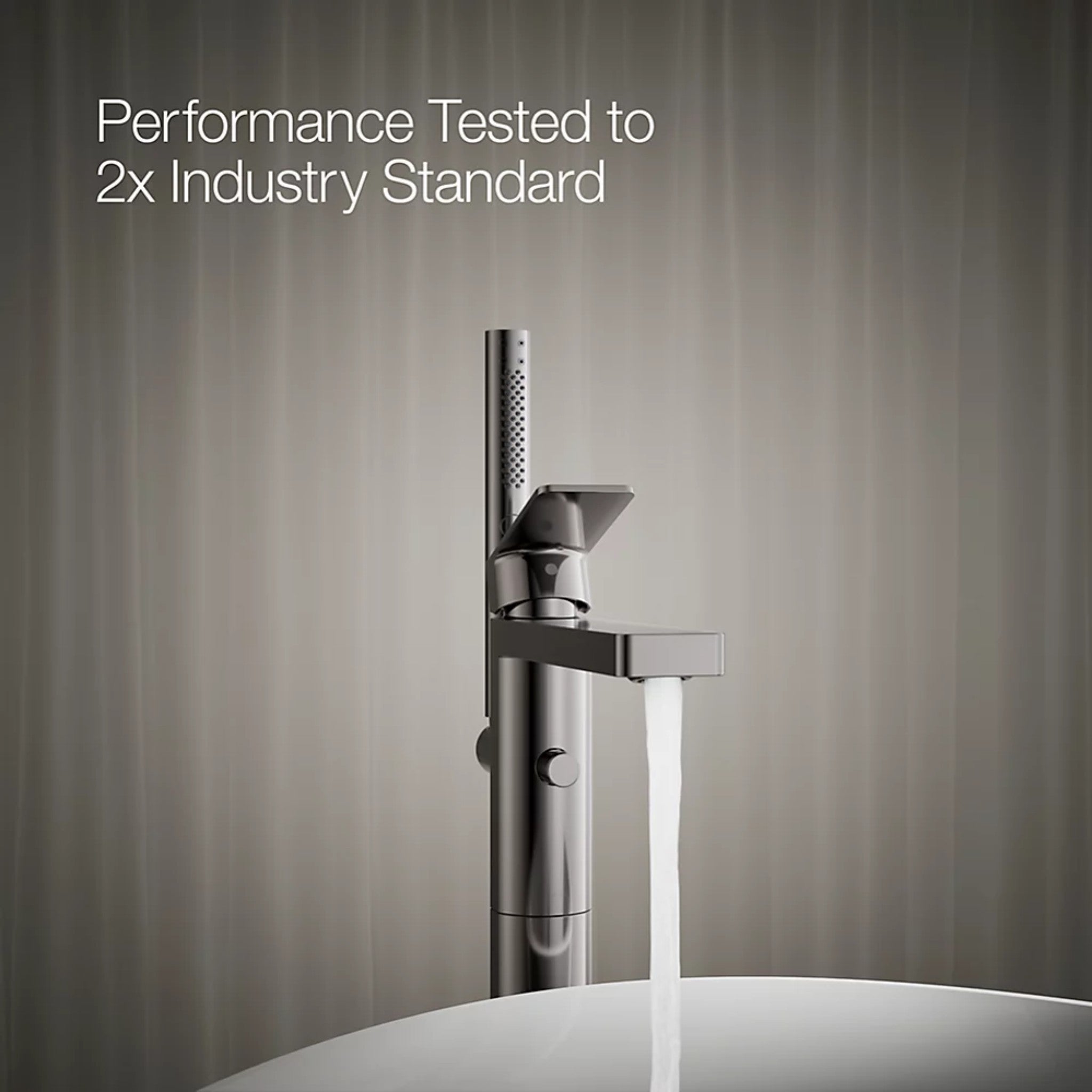 PARALLEL FLOOR MOUNT BATH FILLER TRIM WITH HANDSHOWER - robinsonco.ca