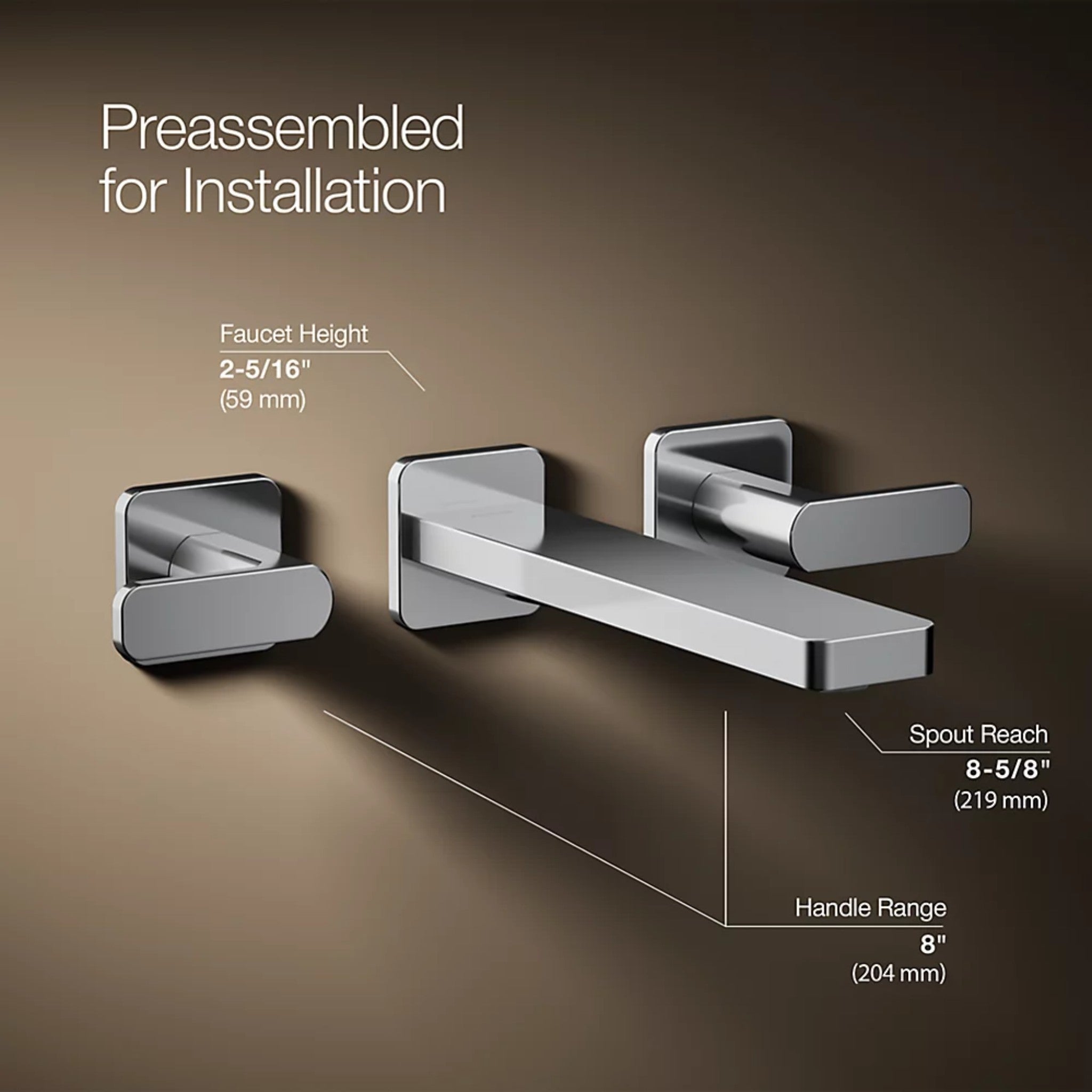 PARALLEL WALL-MOUNT BATHROOM SINK FAUCET TRIM - robinsonco.ca