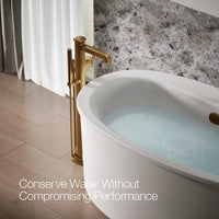 RIFF FLOOR MOUNT BATH FILLER TRIM WITH HANDSHOWER - robinsonco.ca