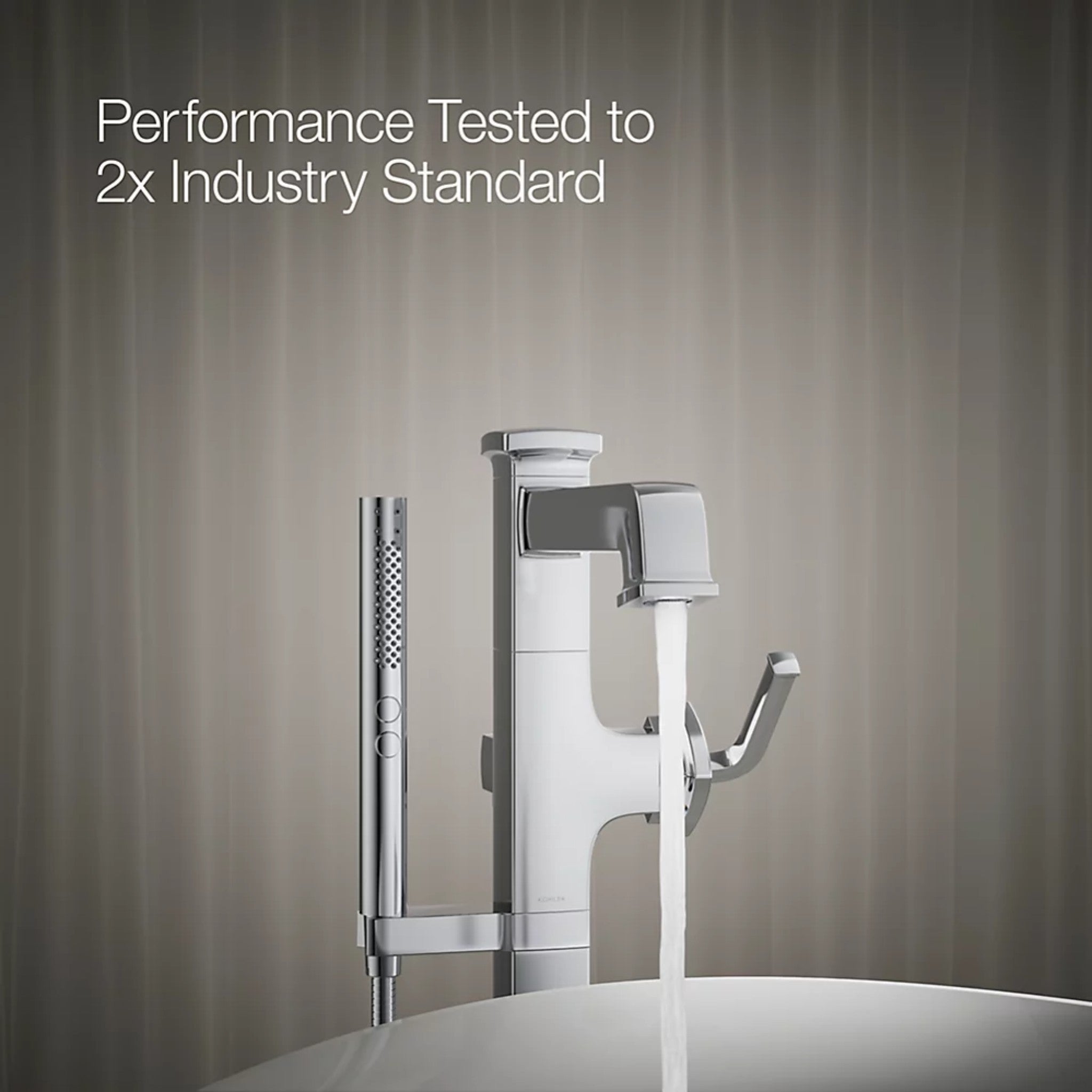RIFF FLOOR MOUNT BATH FILLER TRIM WITH HANDSHOWER - robinsonco.ca