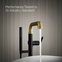 TONE FLOOR MOUNT BATH FILLER TRIM WITH HANDSHOWER - robinsonco.ca