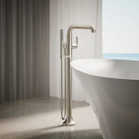 TONE FLOOR MOUNT BATH FILLER TRIM WITH HANDSHOWER - robinsonco.ca