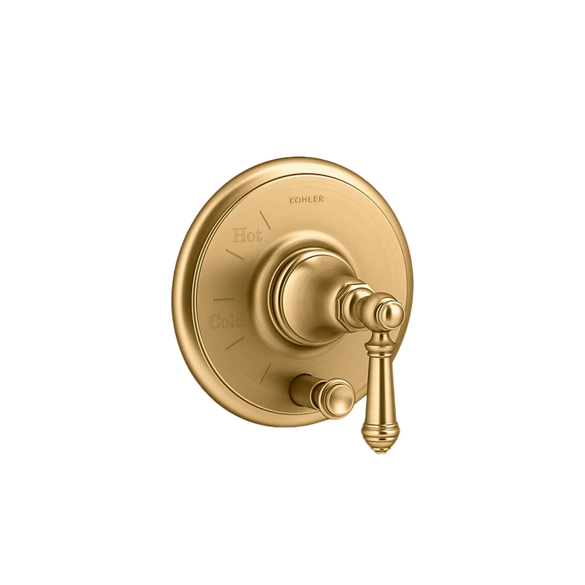 ARTIFACTS® RITE-TEMP PRESSURE-BALANCING VALVE TRIM WITH PUSH-BUTTON DIVERTER AND LEVER HANDLE - robinsonco.ca
