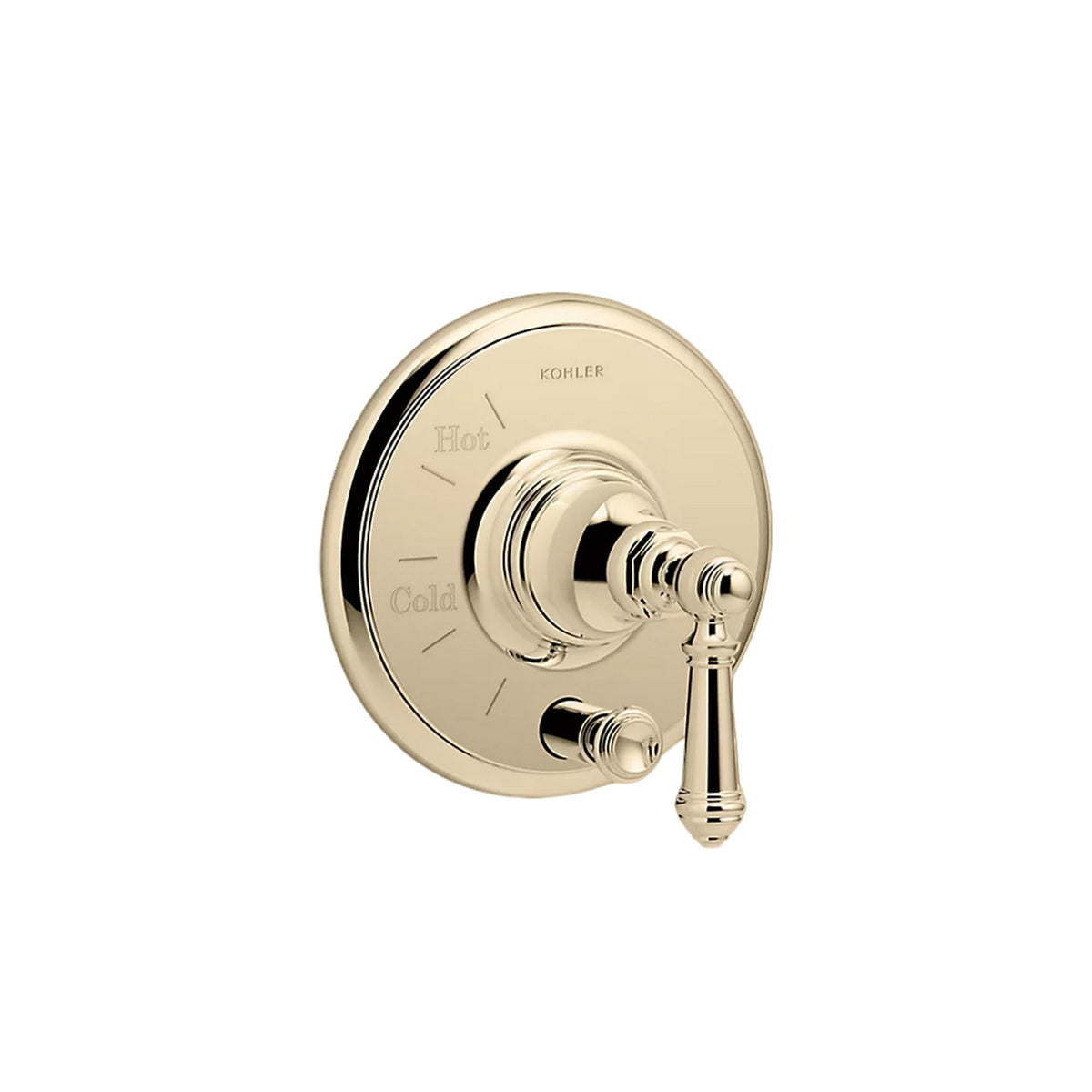 ARTIFACTS® RITE-TEMP PRESSURE-BALANCING VALVE TRIM WITH PUSH-BUTTON DIVERTER AND LEVER HANDLE - robinsonco.ca