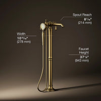 ARTIFACTS FLOOR MOUNT BATH FILLER TRIM WITH HANDSHOWER - robinsonco.ca
