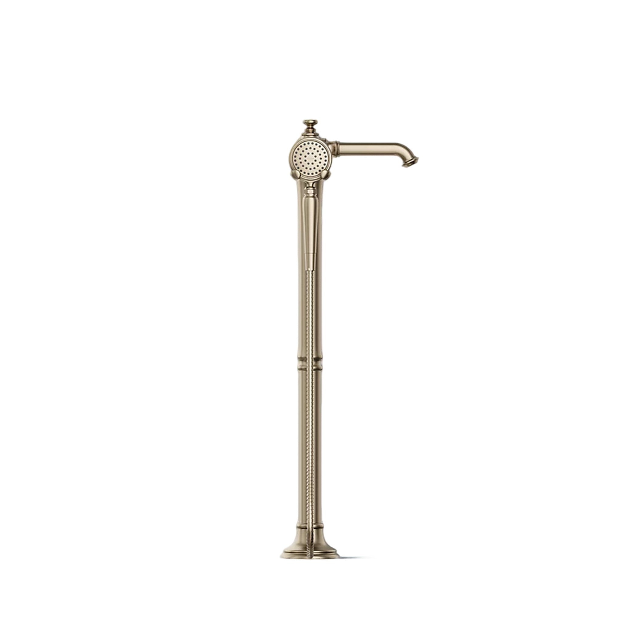 ARTIFACTS FLOOR MOUNT BATH FILLER TRIM WITH HANDSHOWER - robinsonco.ca