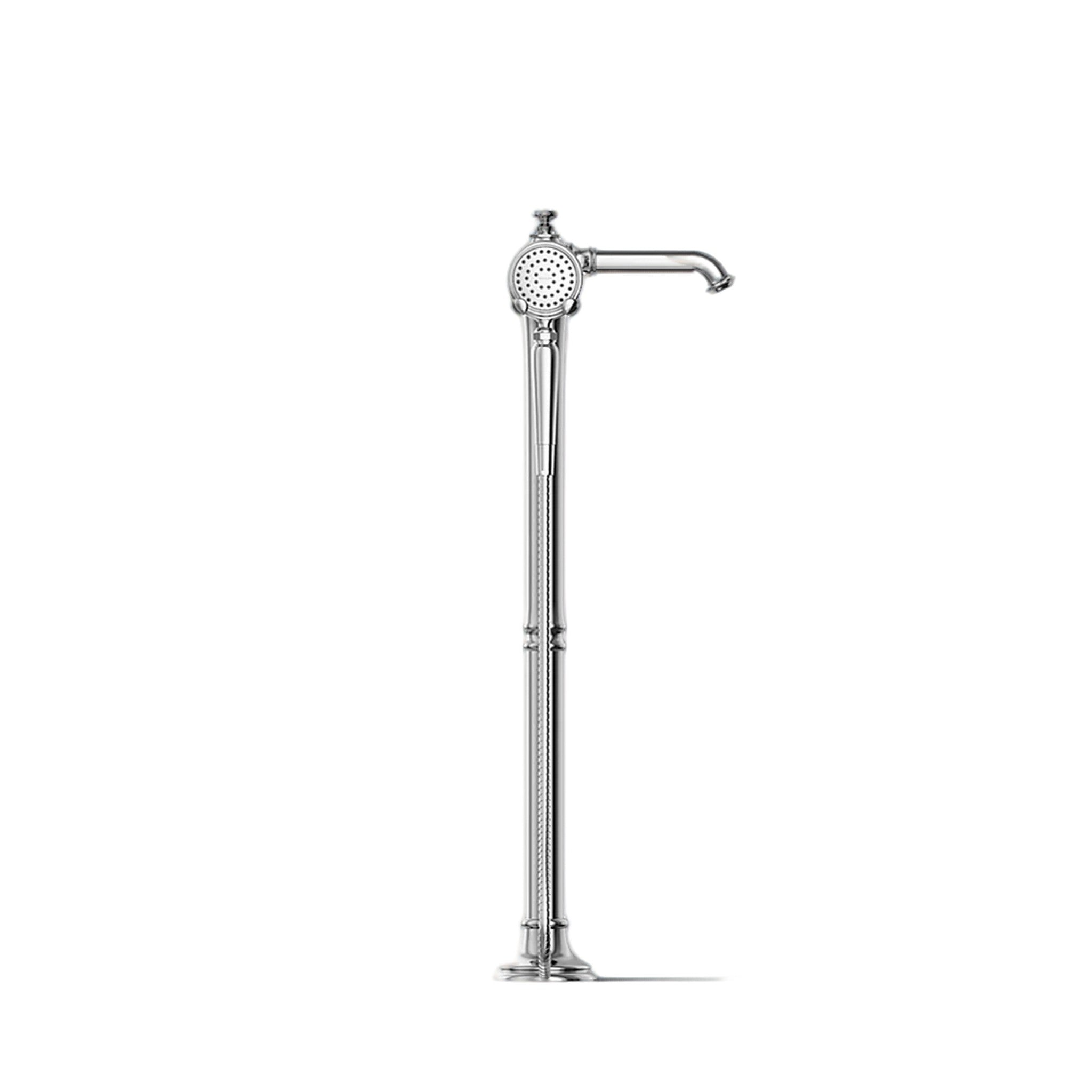 ARTIFACTS FLOOR MOUNT BATH FILLER TRIM WITH HANDSHOWER - robinsonco.ca